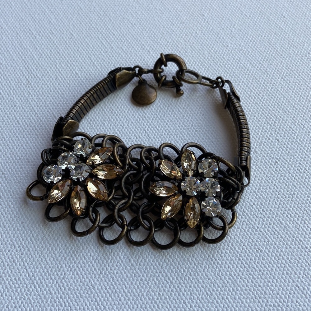 J Crew Rhinestone Mesh Bracelet - Picture 3 of 9
